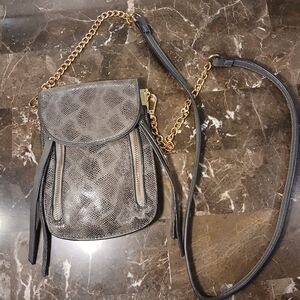 Gray Chain Strap Crossbody Women's Bag